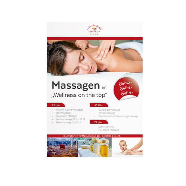 Massage-Wellness auf dem Top-Flyer.